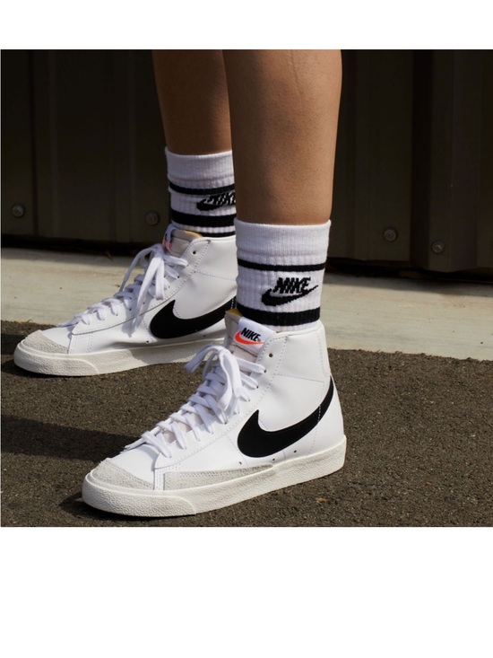 Nike Shoes - Nike Blazer Mid '77 Vintage White with Black Swoosh. Size 9.5. EUC